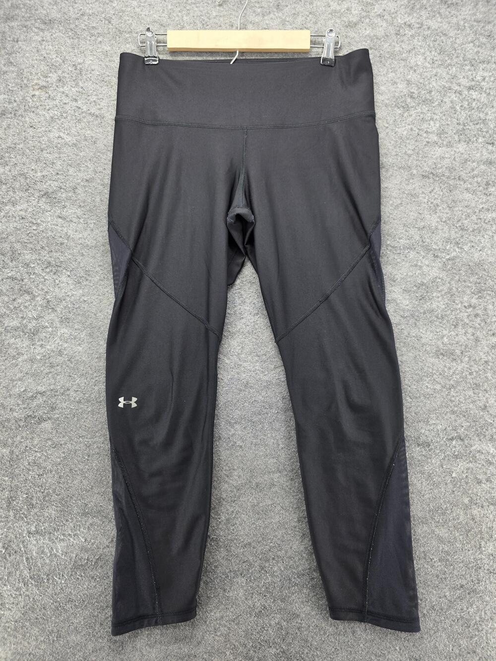 Under Armour Pants Womens Large Black HeatGear Compression Leggings Running